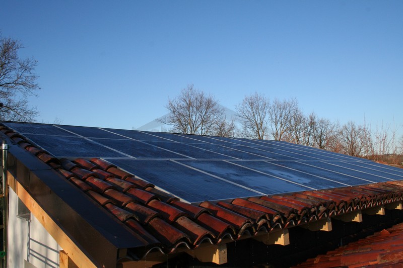 tetto con pannelli fotovoltaici